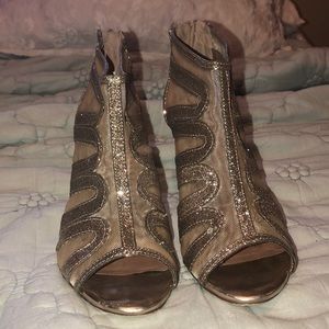 style&co mesh and glitter peep toe 3.5” heels